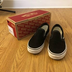 Black slip-on vans